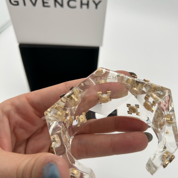 Givenchy - 4G Plumetis Embellished Cuff Bracelet - Picture 7 of 9